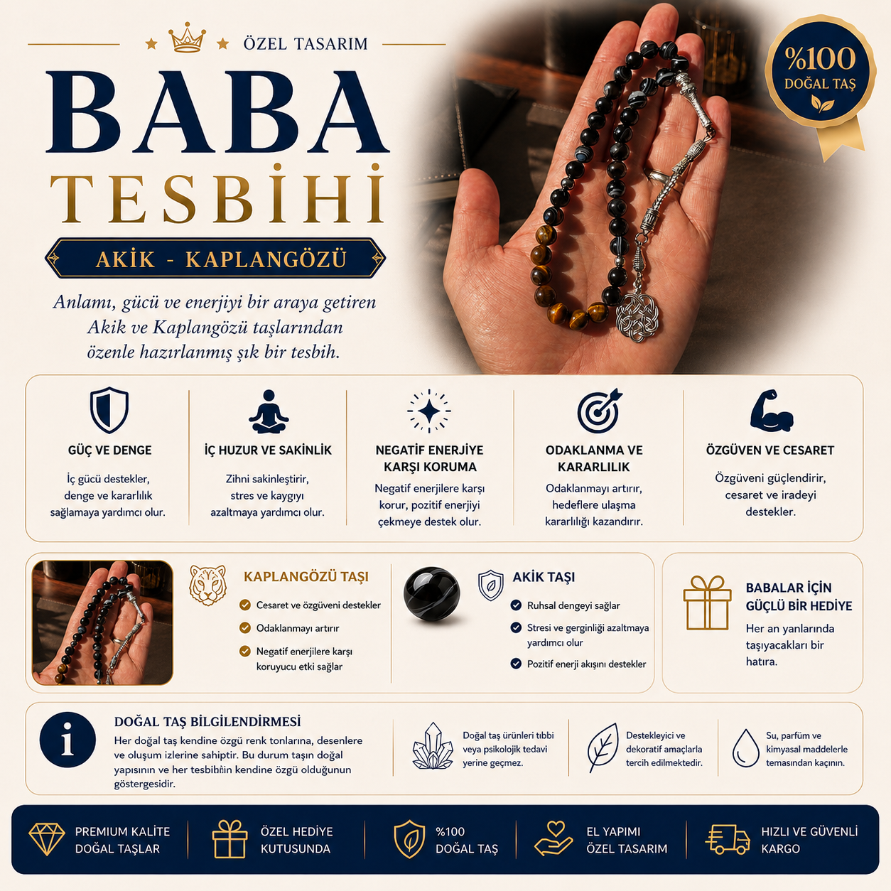 Baba Bileklik ve Tespih Seti