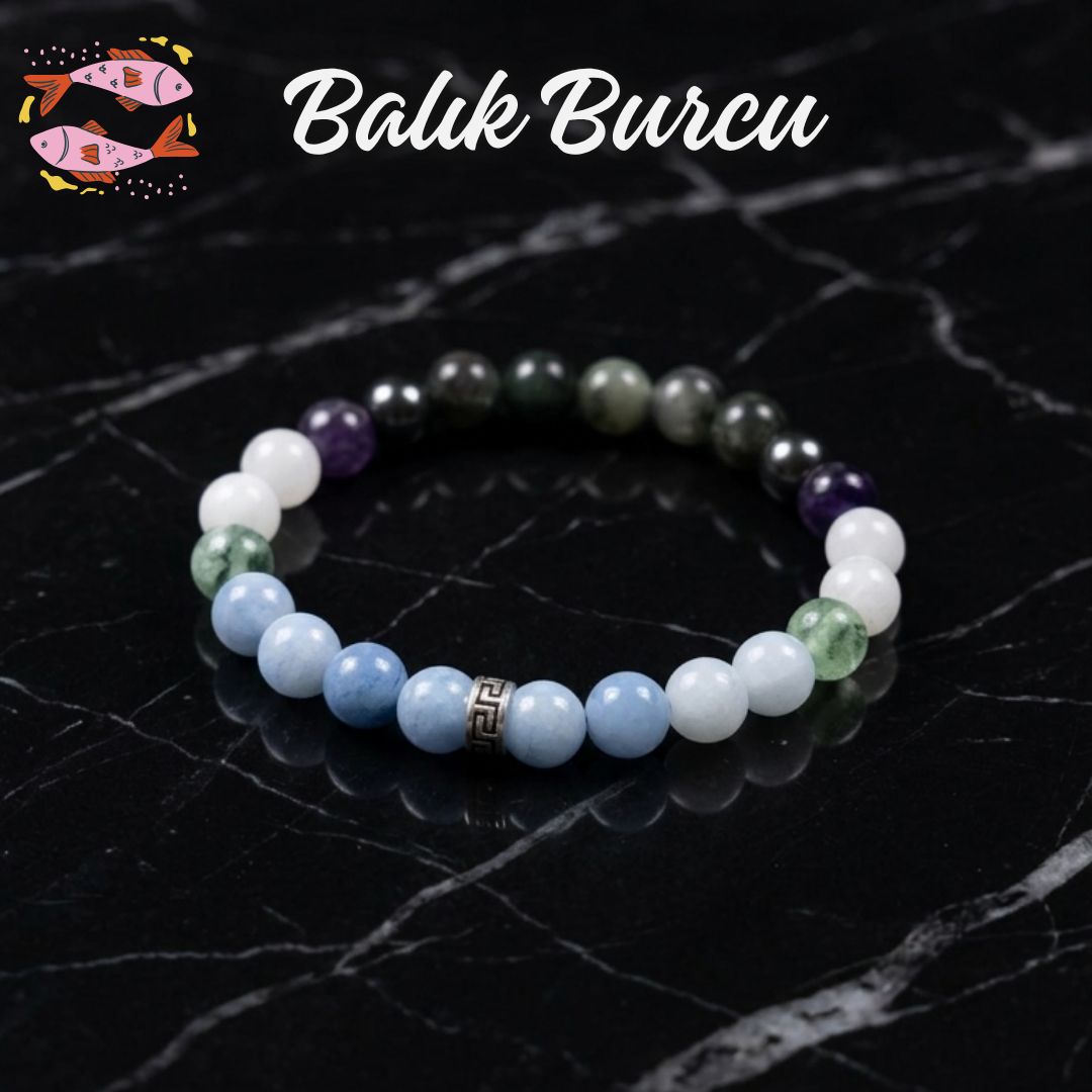 Balık Burcu Doğal Taş Bilekliği | Burç Koleksiyonu