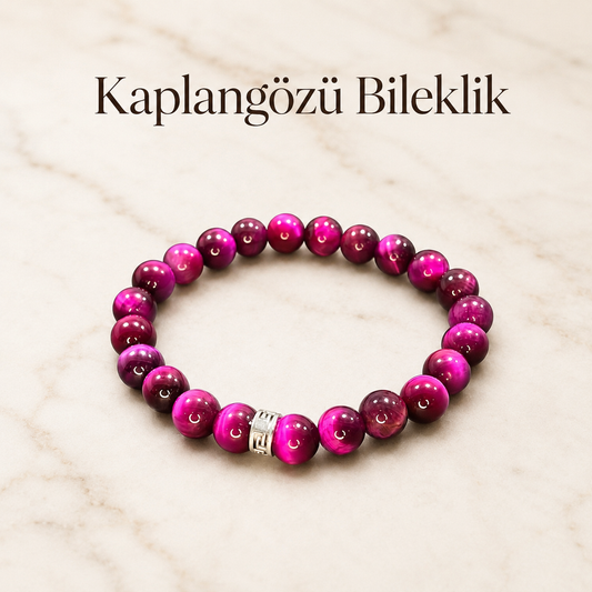 Kaplangözü Doğal Taş Bileklik (Pembe)