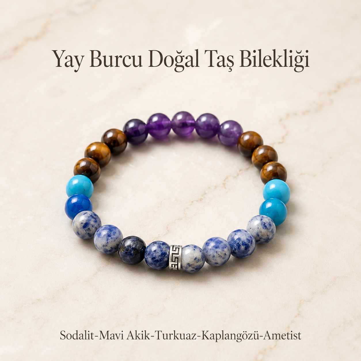 Yay Burcu Doğal Taş Bilekliği | Burç Koleksiyonu