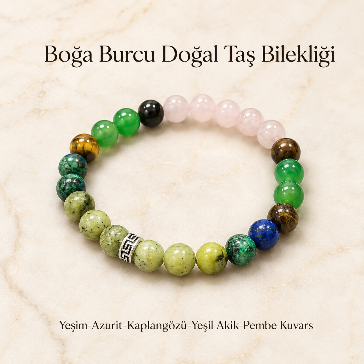 Boğa Burcu Doğal Taş Bilekliği | Burç Koleksiyonu