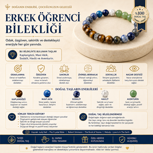 Erkek Çocuk Başarı & Şifa Bilekliği
