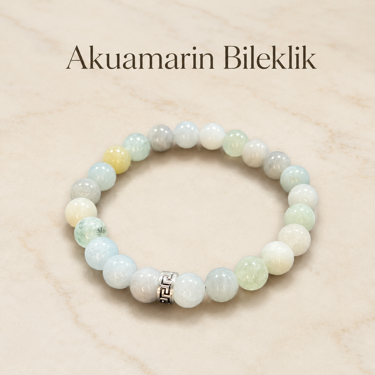 Akuamarin Doğal Taş Bileklik