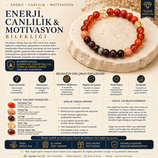 ⚡ Enerji, Canlılık & Motivasyon Bilekliği ⚡