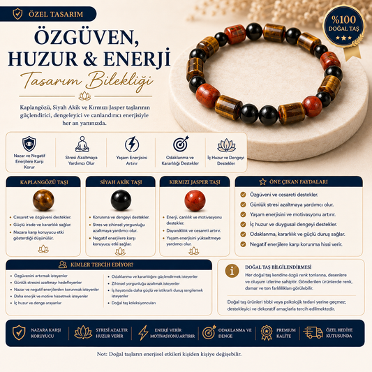 Özgüven, Huzur & Enerji Tasarım Bileklik