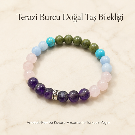 Terazi Burcu Doğal Taş Bilekliği | Burç Koleksiyonu