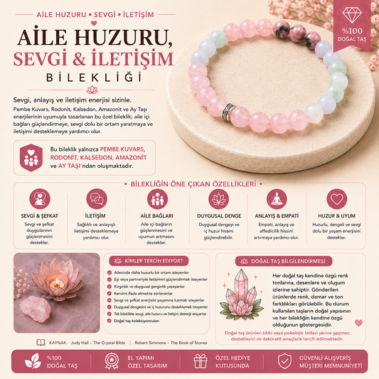 💗 Aile Huzuru, Sevgi & İletişim Bilekliği 💗