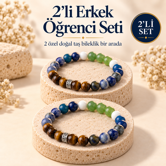 2’li Erkek Öğrenci Bilekliği Seti