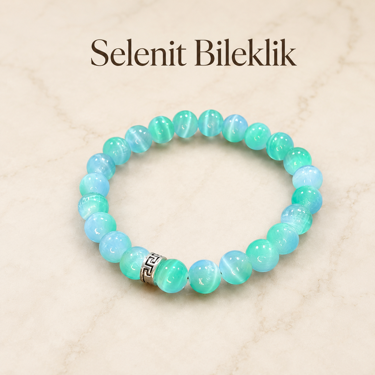 Selenit Doğal Taş Bileklik