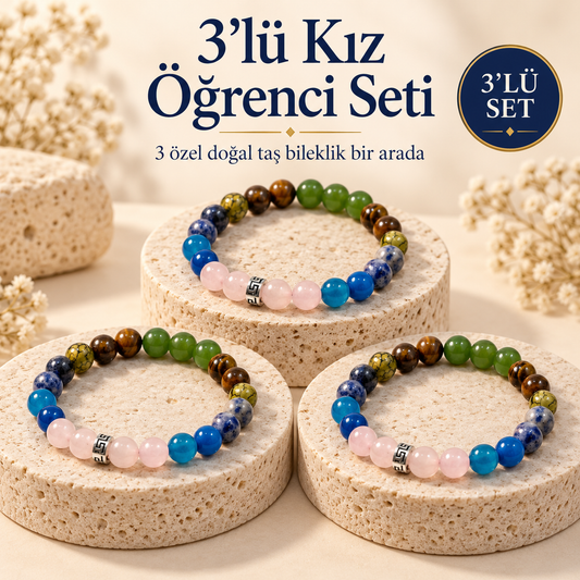 3’lü Kız Öğrenci Bilekliği Seti