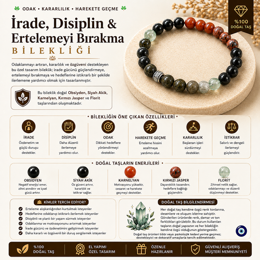 🎯 İrade & Disiplin Bilekliği 🎯