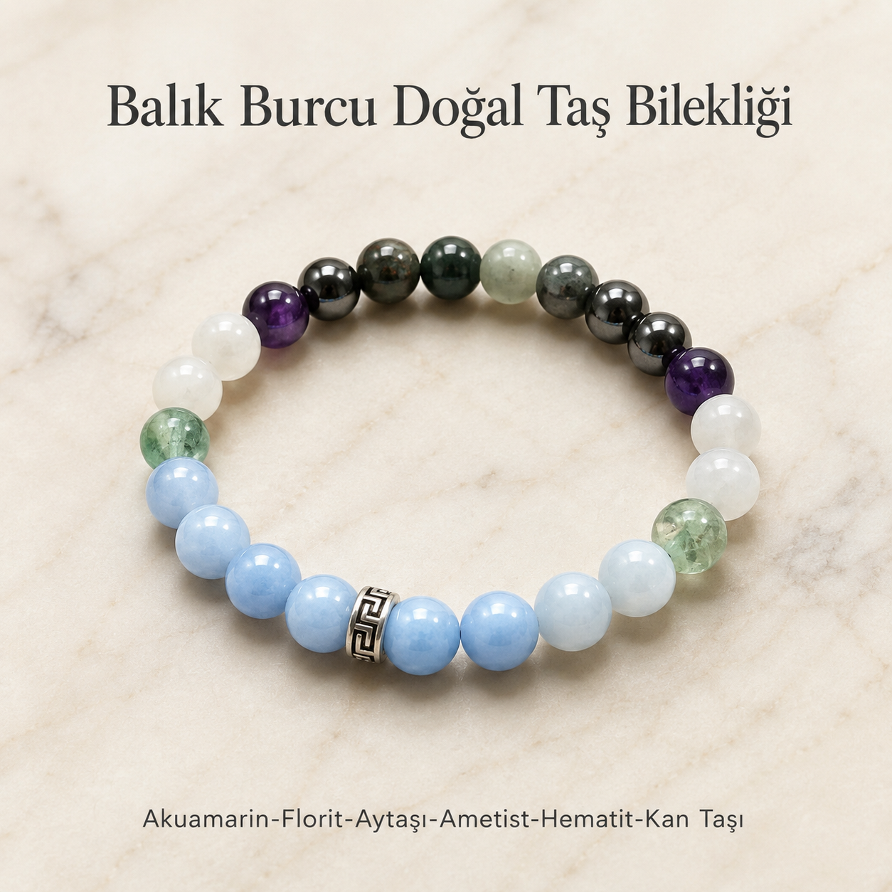 Balık Burcu Doğal Taş Bilekliği | Burç Koleksiyonu