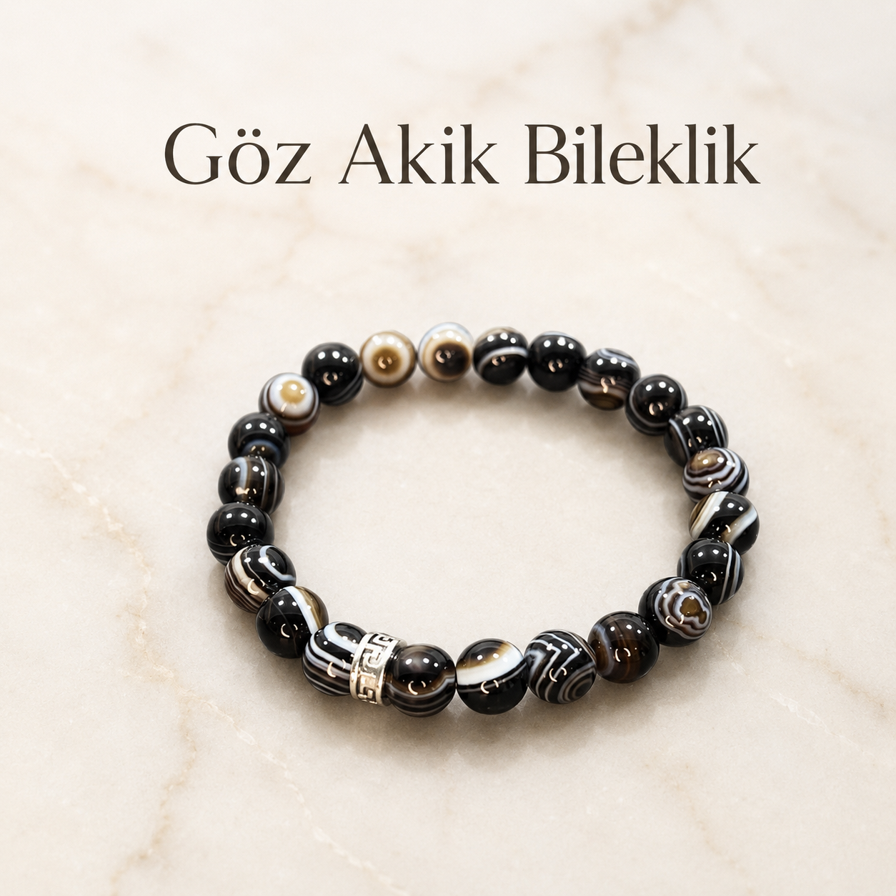 Göz Akik Doğal Taş Bileklik