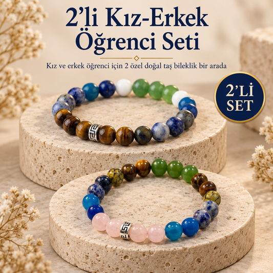 2’li Kız-Erkek Öğrenci Bilekliği Seti