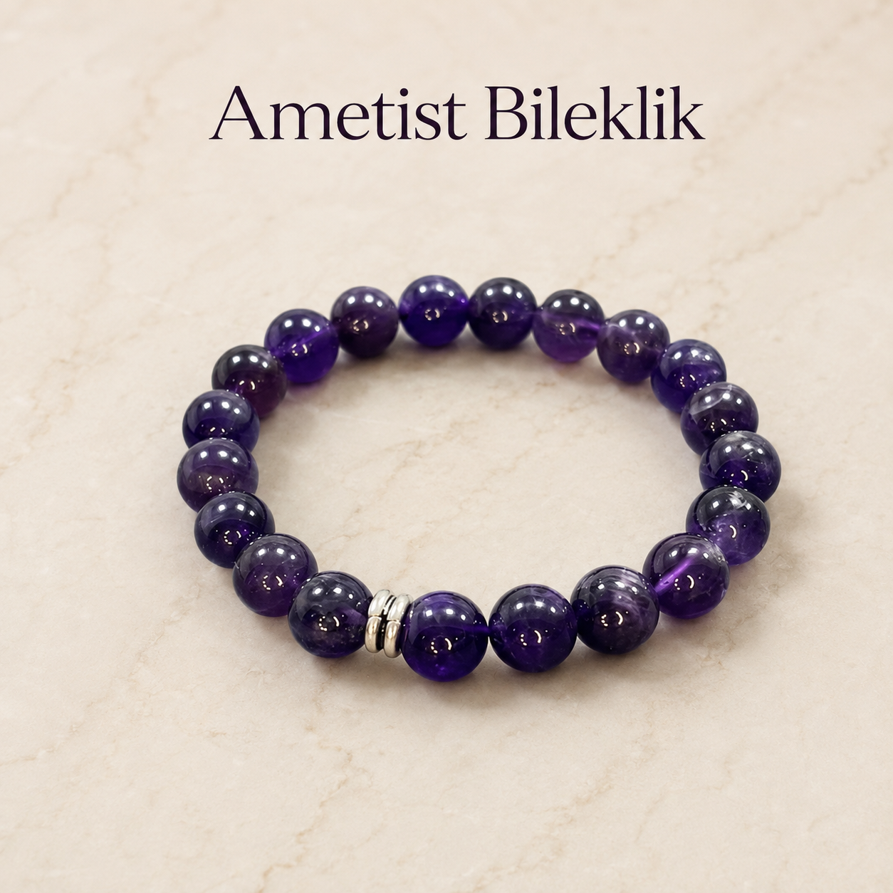 Ametist Doğal Taş Bileklik