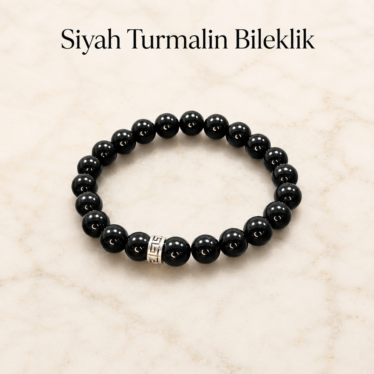 Siyah Turmalin Doğal Taş Bileklik