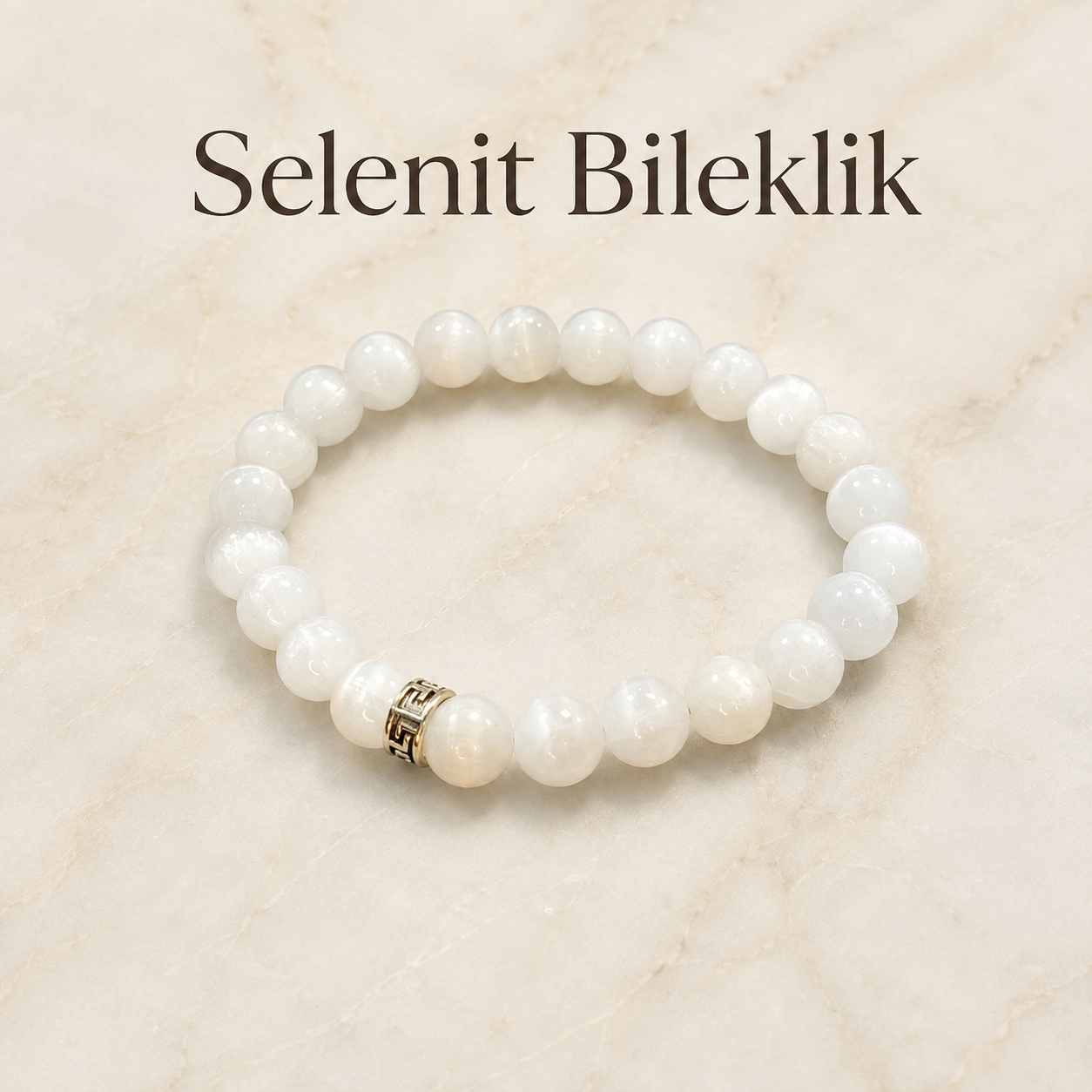 Selenit Doğal Taş Bileklik