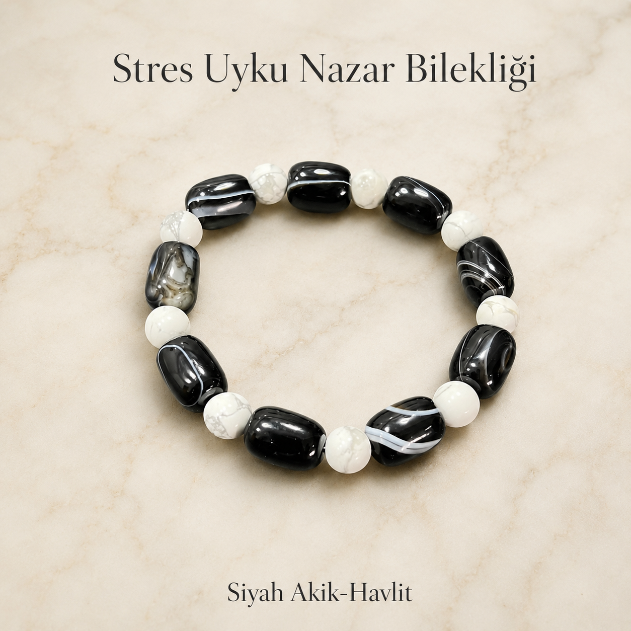 Özel Tasarım Stres, Uyku & Nazar Bilekliği