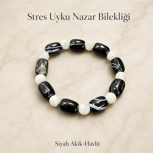 Özel Tasarım Stres, Uyku & Nazar Bilekliği