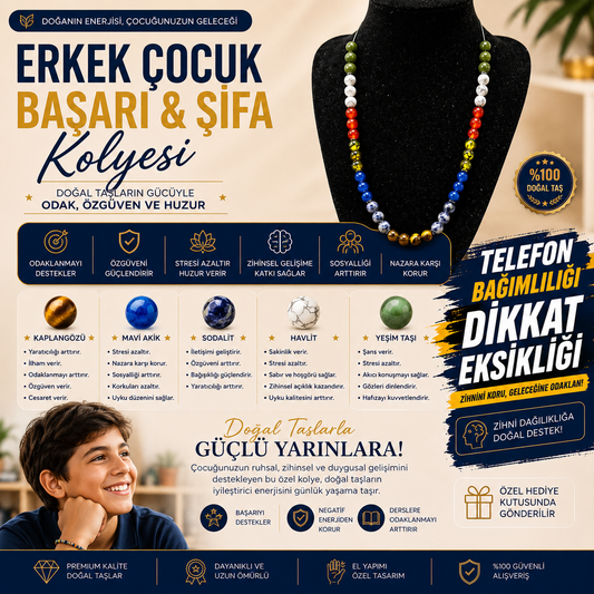Erkek Çocuk Başarı & Şifa Kolyesi