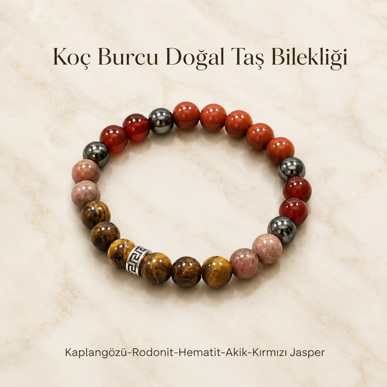 Koç Burcu Doğal Taş Bilekliği | Burç Koleksiyonu