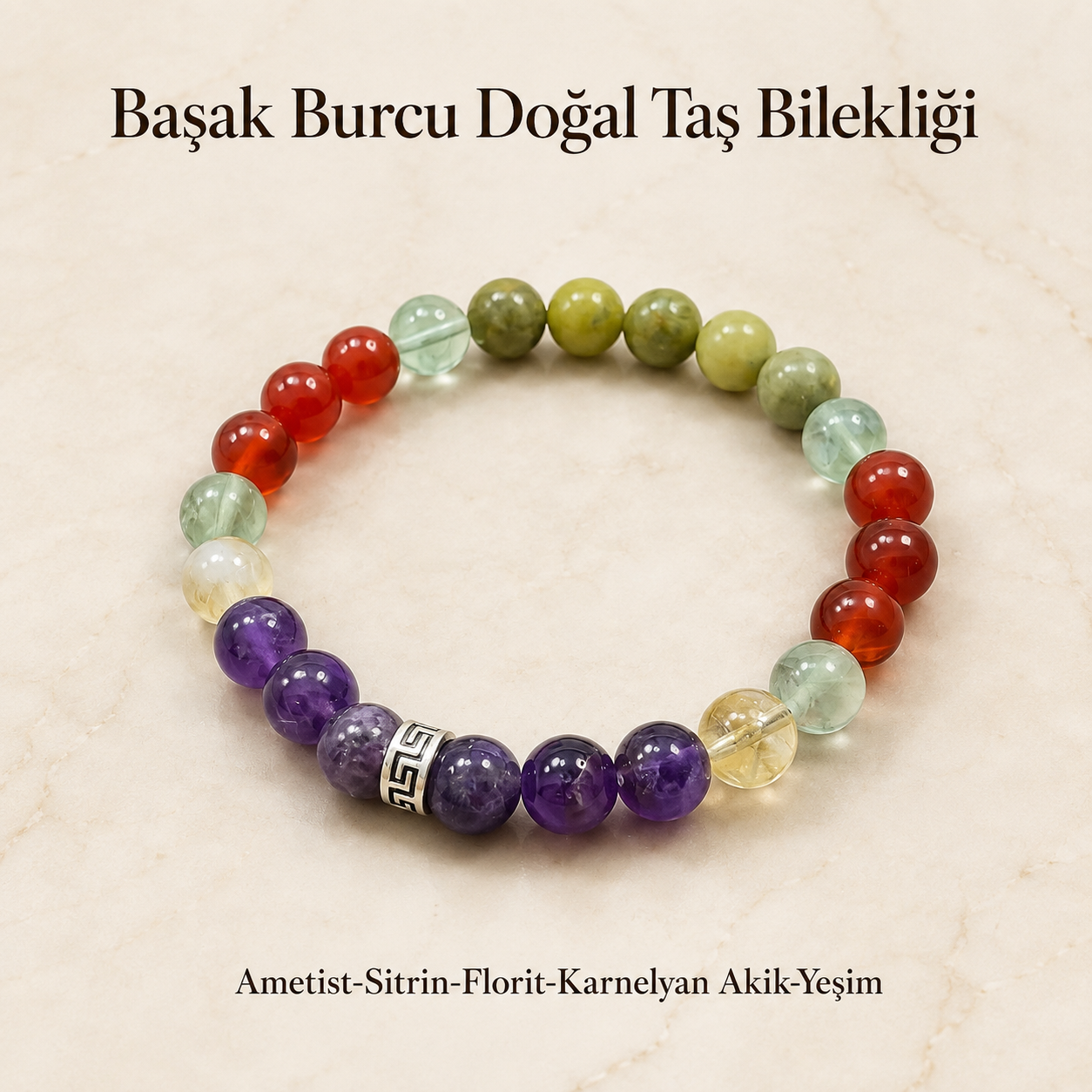 Başak Burcu Doğal Taş Bilekliği | Burç Koleksiyonu