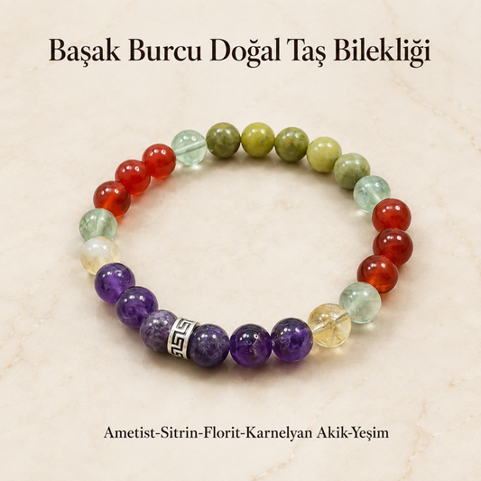 Başak Burcu Doğal Taş Bilekliği | Burç Koleksiyonu