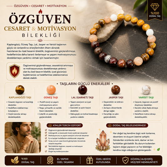🔥 Özgüven, Cesaret & Motivasyon Bilekliği 🔥