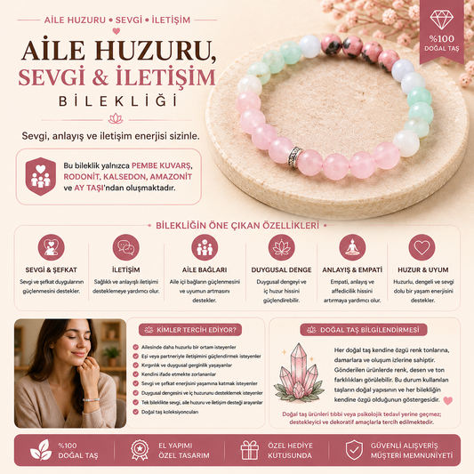 💗 Aile Huzuru, Sevgi & İletişim Bilekliği 💗