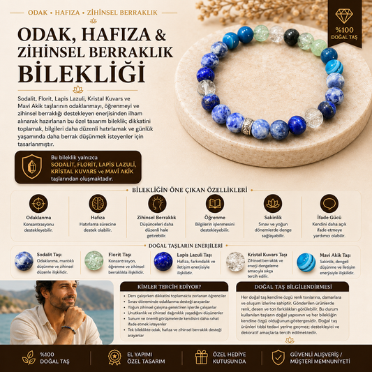 🧠 Odak, Hafıza & Zihinsel Berraklık Bilekliği 🧠