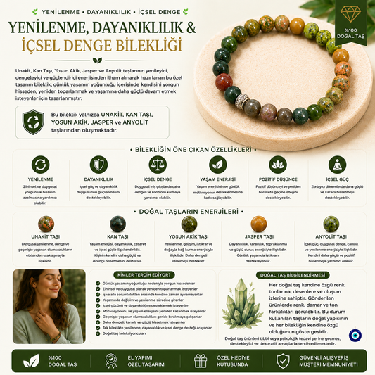 🌿 Yenilenme, Dayanıklılık & İçsel Denge Bilekliği 🌿