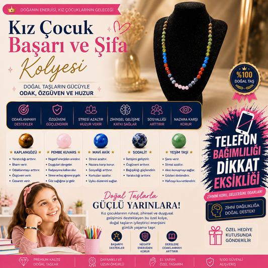 Kız Çocuk Başarı & Şifa Kolyesi