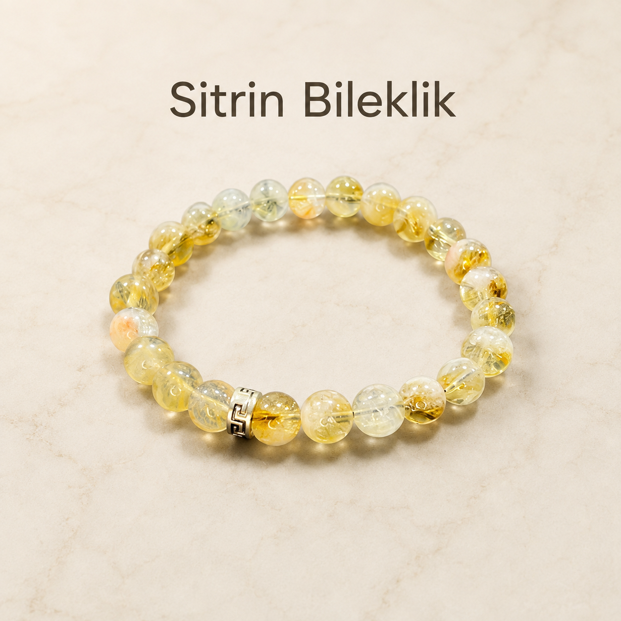 Sitrin Taşı Doğal Taş Bileklik