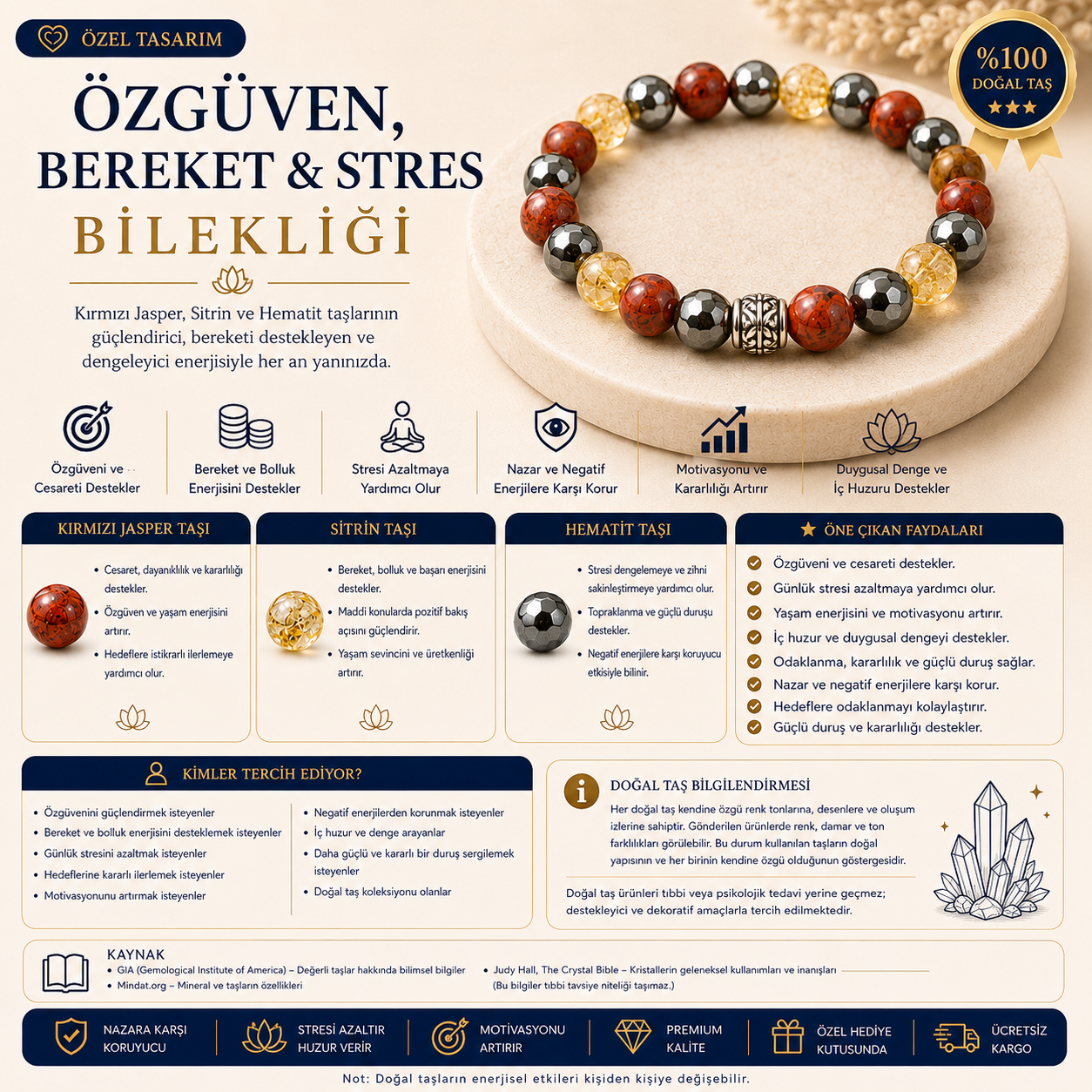 Özgüven, Bereket & Stres Bilekliği