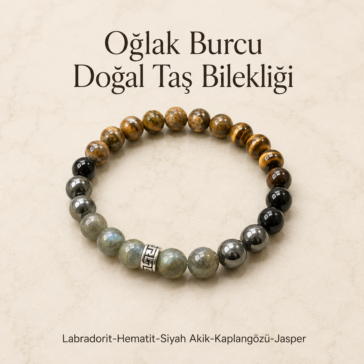 Oğlak Burcu Doğal Taş Bilekliği | Burç Koleksiyonu