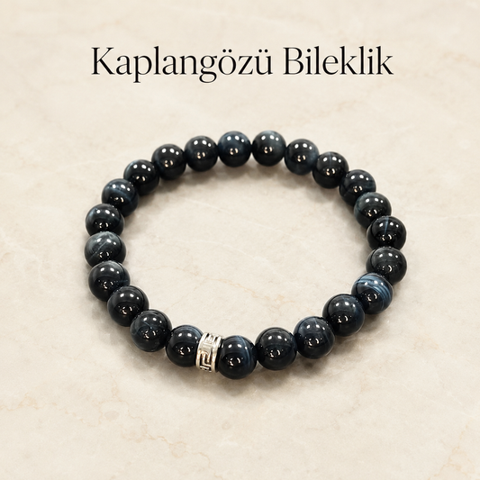 Kaplangözü Doğal Taş Bileklik (Siyah)