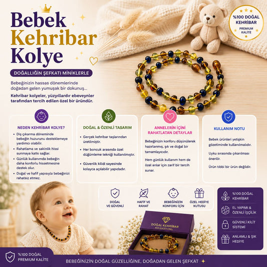 Bebek Kehribar Kolye