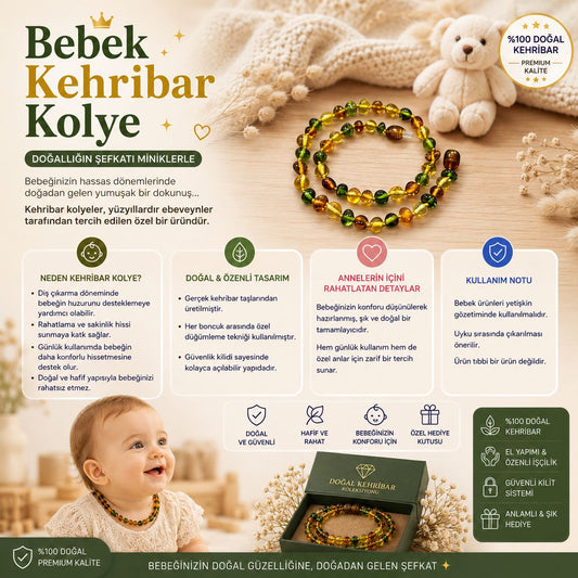Bebek Kehribar Kolye