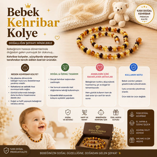 Bebek Kehribar Kolye