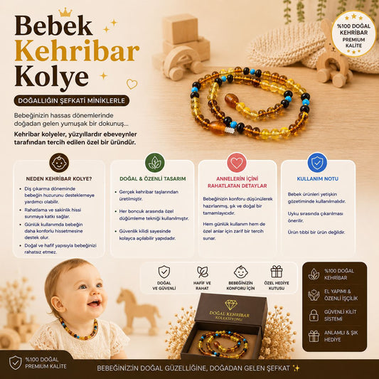 Bebek Kehribar Kolye